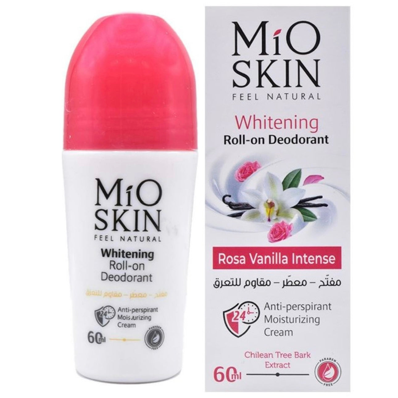 Mio Skin Whitening Roll On deodorant Rose Vanilla Intense