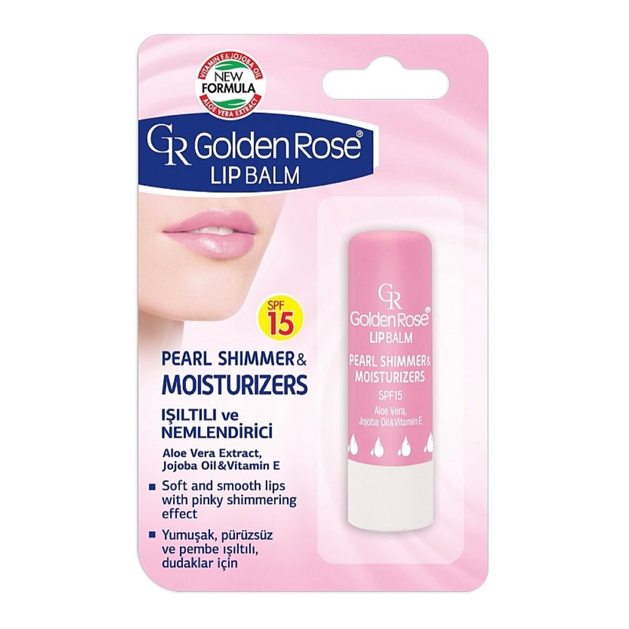 Golden Rose Lip Balm Pearl & Shimmer Spf15