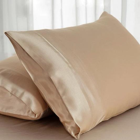 Beige Satin Pillow Case