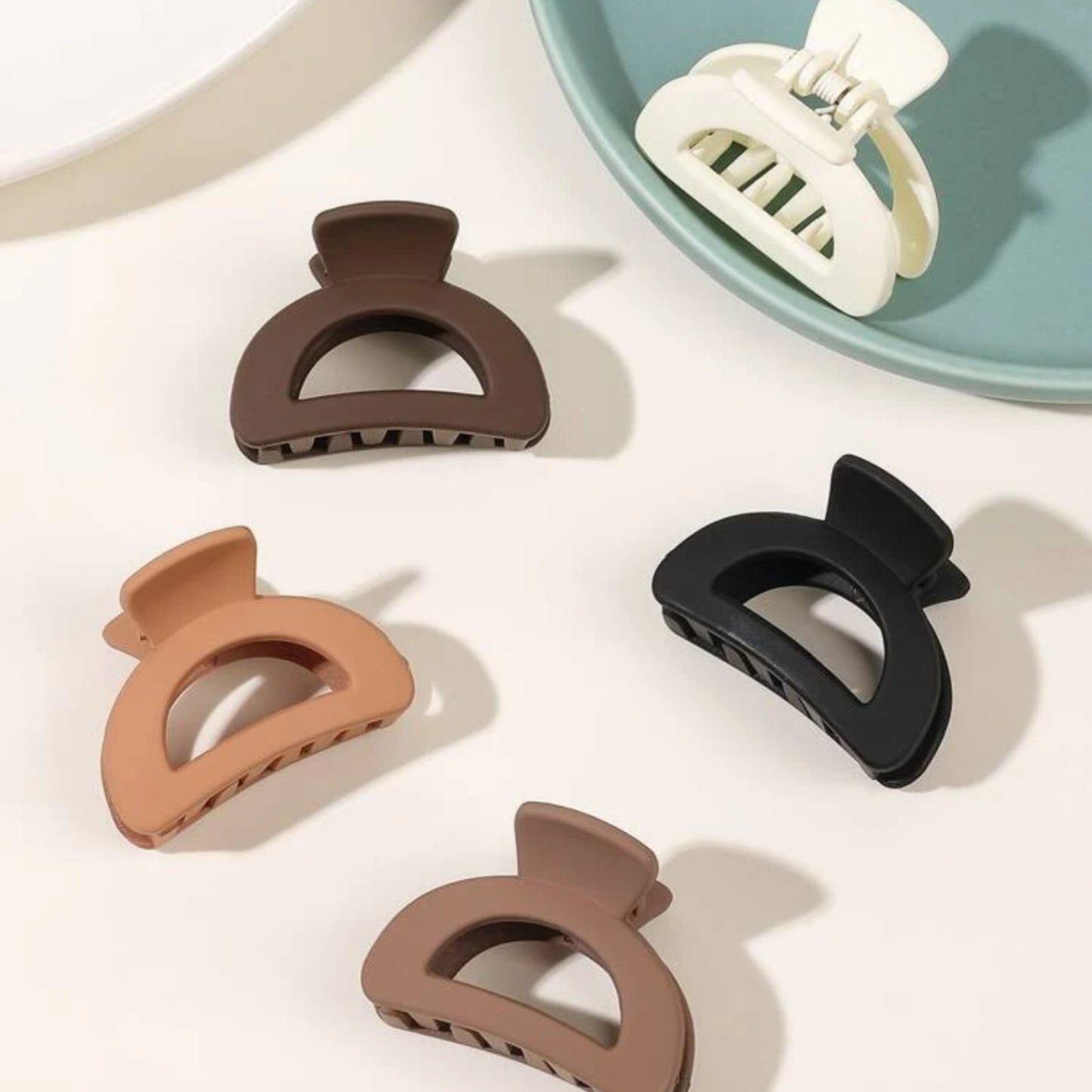 Semicircle Design Hair Clip 5 Pieces