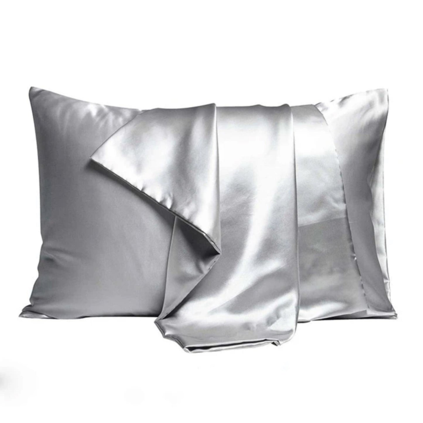 Grey Satin Pillow Case